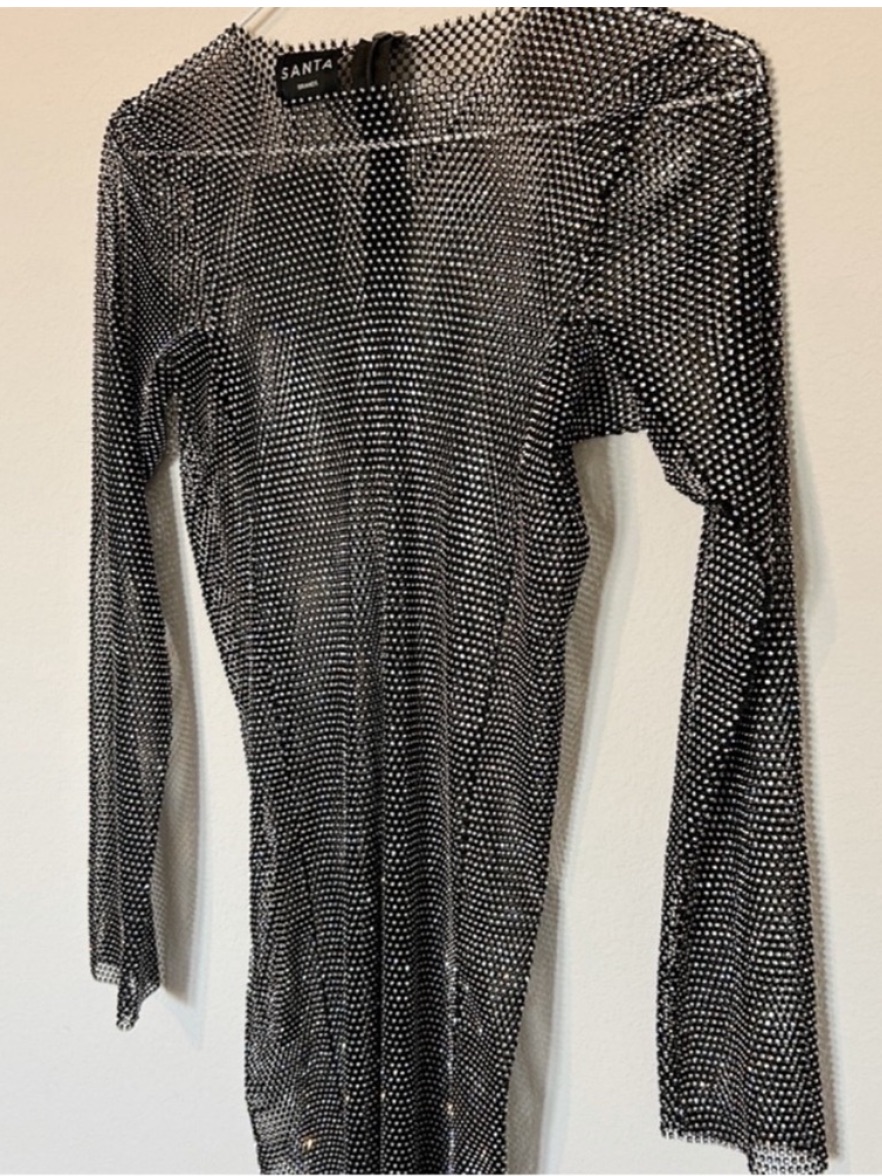 Santa Brands Revolve Diamonds Maxi Dress Black Nwt — image 6 of 8